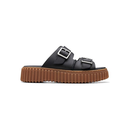 Clarks Skórzane klapki &quot;Torhill&quot; w kolorze czarnym Clarks 39 wyprzedaż Limango Polska