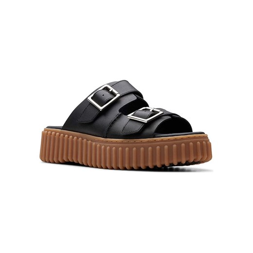 Clarks Skórzane klapki &quot;Torhill&quot; w kolorze czarnym Clarks 39 Limango Polska okazja