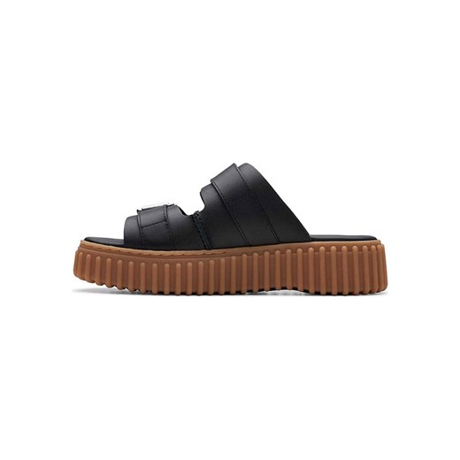 Clarks Skórzane klapki &quot;Torhill&quot; w kolorze czarnym Clarks 39 okazyjna cena Limango Polska