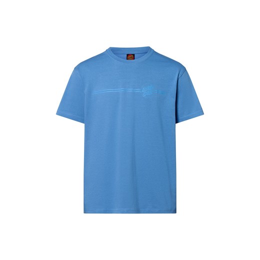 Santa Cruz Koszulka męska - Tonalny pasek w kropki Opus Mężczyźni Bawełna niebieski nadruk ze sklepu vangraaf w kategorii T-shirty męskie - zdjęcie 184539072