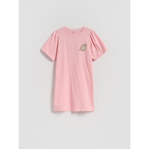 Reserved - Koszula nocna Pusheen - różowy ze sklepu Reserved w kategorii Piżamy dziecięce - zdjęcie 184539133