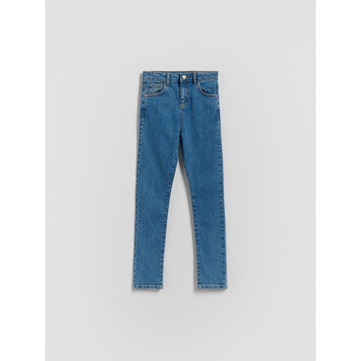 Reserved - Jeansy slim high waist - niebieski ze sklepu Reserved w kategorii Spodnie dziewczęce - zdjęcie 184539210