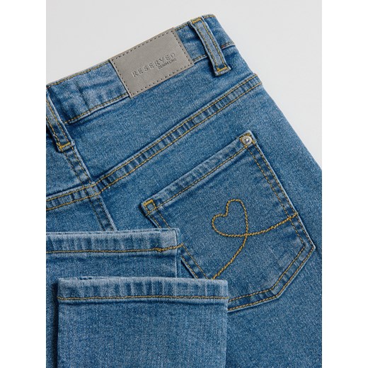 Reserved - Jeansy slim high waist - niebieski Reserved 122 (6-7 lat) Reserved