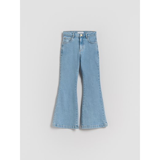 Reserved - Jeansy flare high waist - niebieski ze sklepu Reserved w kategorii Spodnie dziewczęce - zdjęcie 184539213