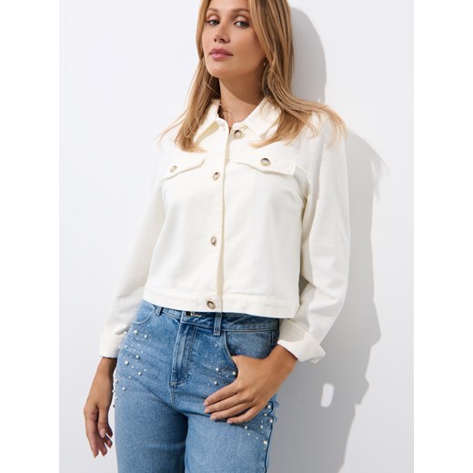 Mohito - Jeansy mom slim z ozdobnymi elementami - niebieski ze sklepu Mohito w kategorii Jeansy damskie - zdjęcie 184539800