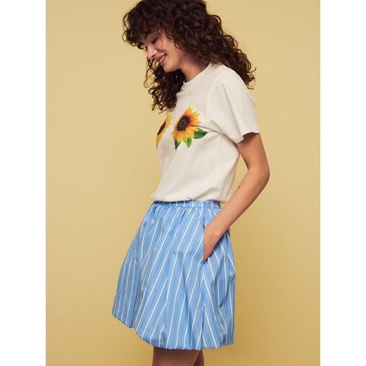 Reserved - Spódnica bombka w paski - wielobarwny ze sklepu Reserved w kategorii Spódnice - zdjęcie 184540172