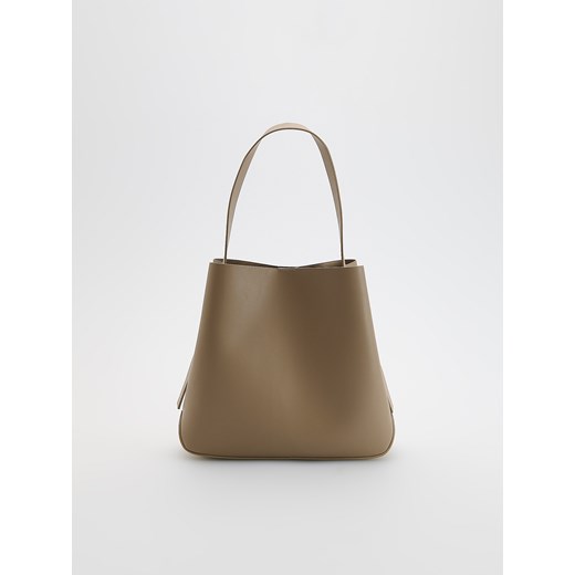 Reserved - Torebka shopper - beżowy ze sklepu Reserved w kategorii Torebki damskie - zdjęcie 184540344