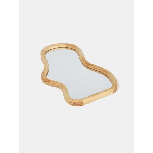 Sinsay - Lustro o nieregularnym kształcie - beżowy Sinsay One Size Sinsay