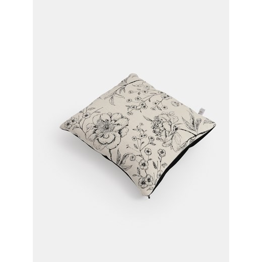 Sinsay - Poduszka dekoracyjna z motywem kwiatowym - biały Sinsay One Size Sinsay