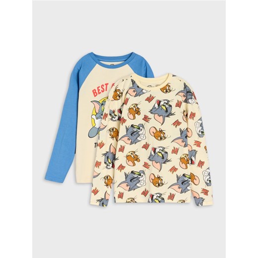 Sinsay - Koszulki z długimi rękawami 2 pack Tom and Jerry - wielobarwny ze sklepu Sinsay w kategorii T-shirty chłopięce - zdjęcie 184541233
