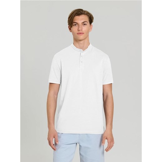 Sinsay - Koszulka henley - biały ze sklepu Sinsay w kategorii T-shirty męskie - zdjęcie 184541290