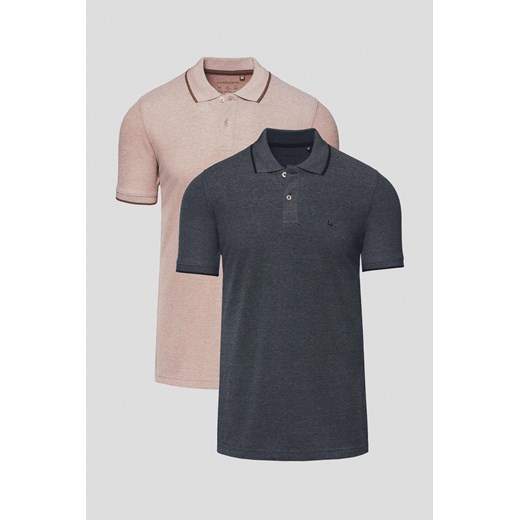 Zestaw 2 Koszulek Polo Bawełnianych Borin ze sklepu Lancerto S.A. w kategorii T-shirty męskie - zdjęcie 184541850