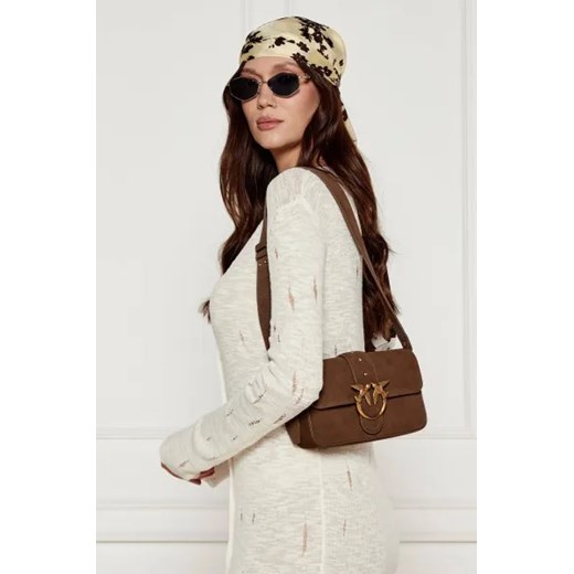 Pinko Skórzana torebka na ramię LOVE ONE MINI SLOUCHY Pinko OS Gomez Fashion Store