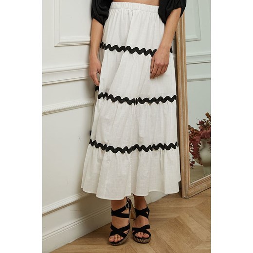 Plume Spódnica &quot;Marty&quot; w kolorze biało-czarnym Plume L Limango Polska wyprzedaż