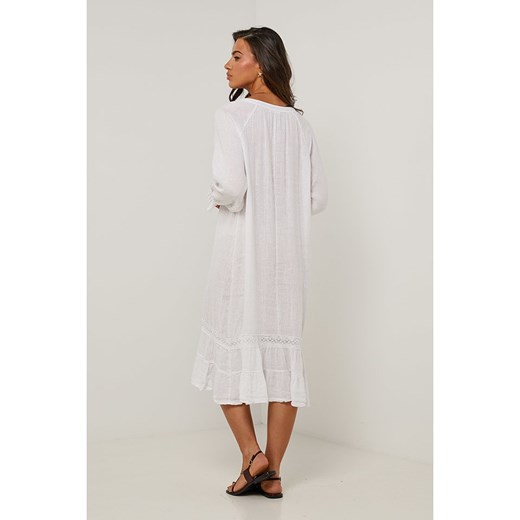 Le Monde du Lin Lniana sukienka w kolorze białym Le Monde Du Lin 38/40 Limango Polska promocyjna cena