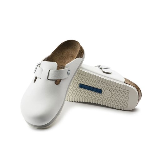 Birkenstock Skórzane chodaki w kolorze białym 36 okazja Limango Polska