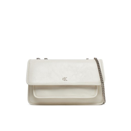 Calvin Klein Jeans Torebka Chain Ew Flap Conv Chain Bag LV04K3084G Écru ze sklepu MODIVO w kategorii Kopertówki - zdjęcie 184544952
