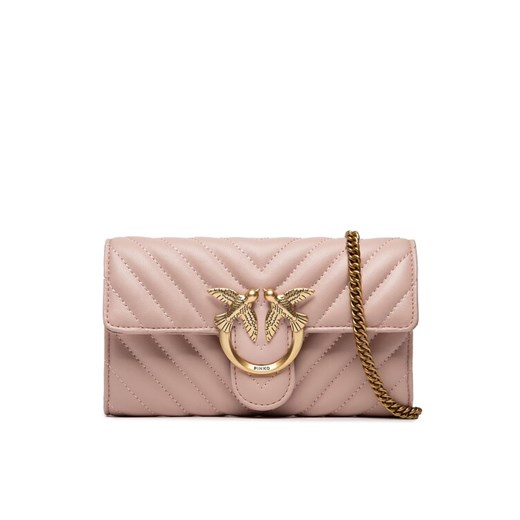 Pinko Torebka Love Wallet Chevron 3 Cl AI 22-23 PLTT 1P22UP A03Z Różowy ze sklepu MODIVO w kategorii Kopertówki - zdjęcie 184544954