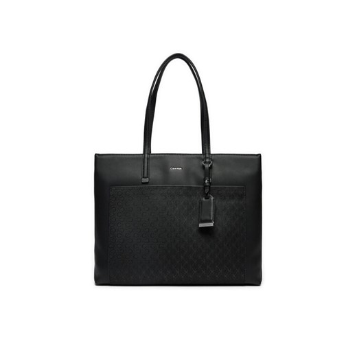 Calvin Klein Torebka Ck Must Medium Shopper_Mono K60K612774 Czarny ze sklepu MODIVO w kategorii Torby Shopper bag - zdjęcie 184545014