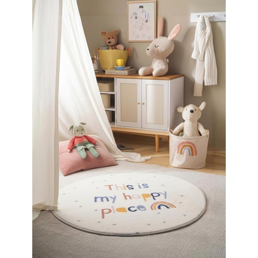 Sinsay - Dywan z napisem "This is my happy place" - biały Sinsay One Size Sinsay