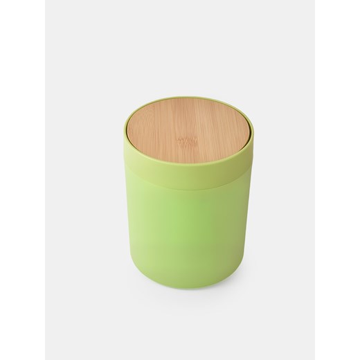 Sinsay - Kosz na śmieci z bambusową pokrywką - zielony Sinsay One Size Sinsay