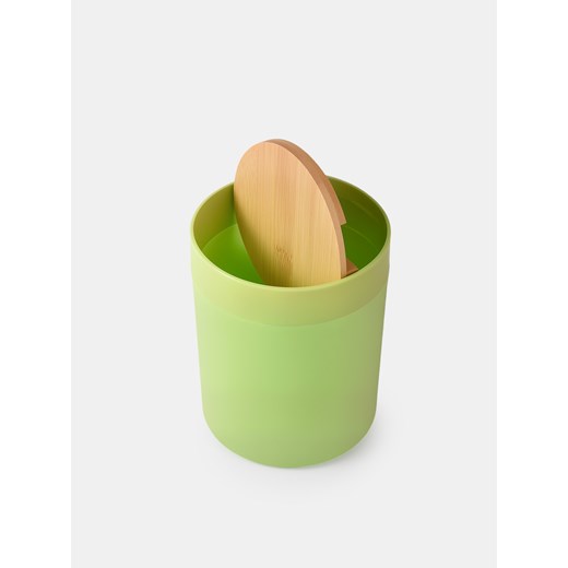 Sinsay - Kosz na śmieci z bambusową pokrywką - zielony Sinsay One Size Sinsay