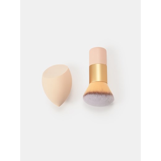 Sinsay - Pędzel i gąbka do makijażu - różowy Sinsay One Size Sinsay