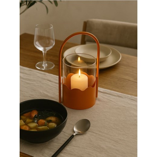 Sinsay - Metalowy lampion - pomarańczowy ze sklepu Sinsay w kategorii Lampiony i lampki - zdjęcie 184546852