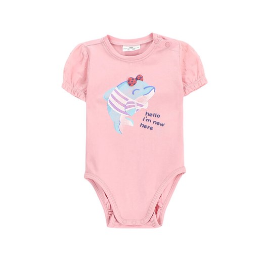 Coccodrillo Body dziecięce WC5112201HGN Różowy ze sklepu MODIVO w kategorii Body niemowlęce - zdjęcie 184547040
