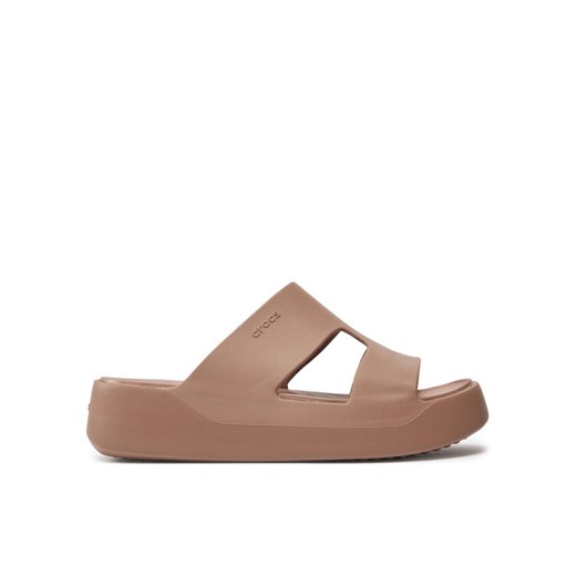 Crocs Klapki Getaway Platform H-Strap 209409 Beżowy ze sklepu MODIVO w kategorii Klapki damskie - zdjęcie 184547053