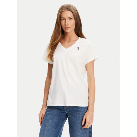 U.S. Polo Assn. T-Shirt WUP0635 Biały Classic Fit ze sklepu MODIVO w kategorii Bluzki damskie - zdjęcie 184547083