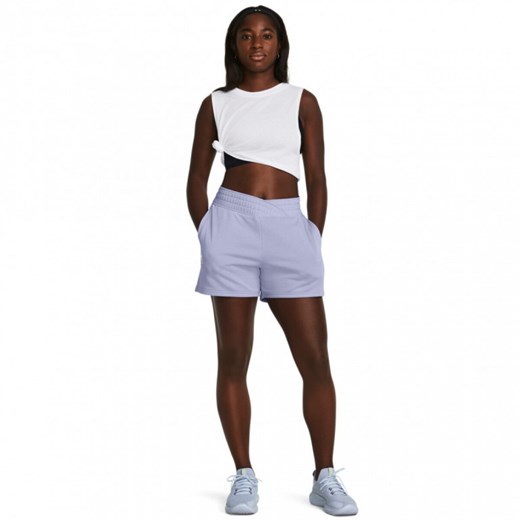 Damskie spodenki dresowe Under Armour UA Rival Terry Short - fioletowe ze sklepu Sportstylestory.com w kategorii Szorty - zdjęcie 184547580