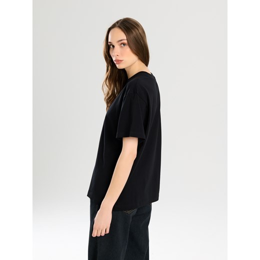 Sinsay - Bawełniana koszulka basic - czarny Sinsay L Sinsay