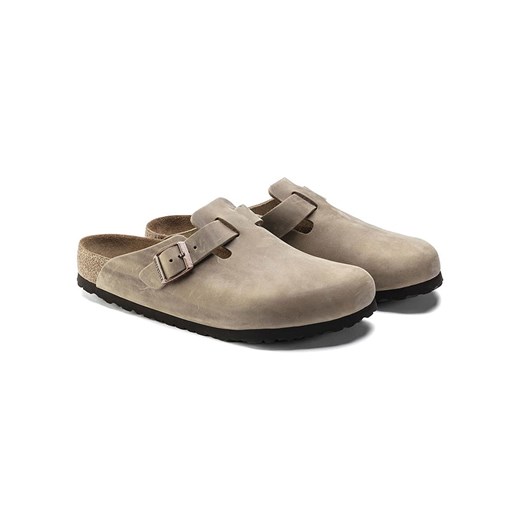 Birkenstock Skórzane chodaki "Boston" w kolorze jasnobrązowym 41 okazja Limango Polska