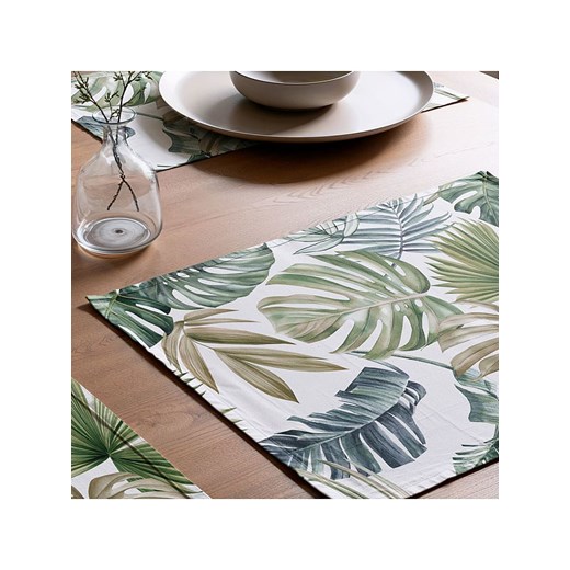 Mint Rugs Podkładki stołowe (2 szt.) &quot;Betia&quot; w kolorze biało-zielonym Mint Rugs onesize wyprzedaż Limango Polska