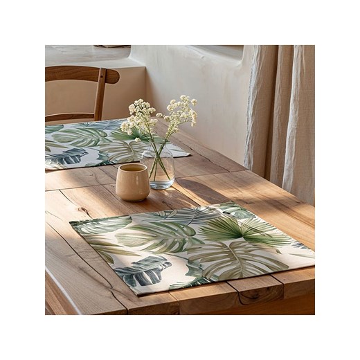 Mint Rugs Podkładki stołowe (2 szt.) &quot;Betia&quot; w kolorze biało-zielonym Mint Rugs onesize Limango Polska okazja