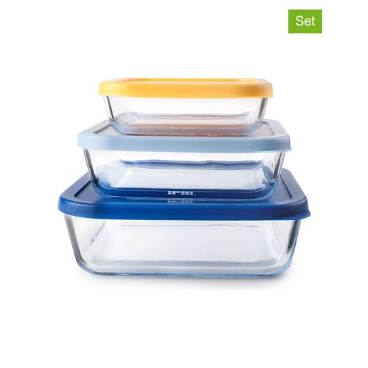 Ibili Pojemniki (3 szt.) &quot;Eco&quot; w kolorze niebiesko-pomarańczowym ze sklepu Limango Polska w kategorii Pojemniki kuchenne - zdjęcie 184548684