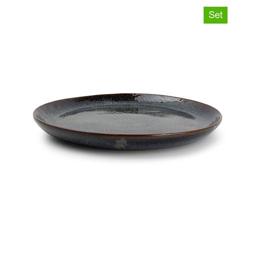 Salt and Pepper Talerze śniadaniowe (4 szt.) &quot;Mielo&quot; w kolorze czarno-zielonym - Ø 20,5 cm ze sklepu Limango Polska w kategorii Talerze - zdjęcie 184548714