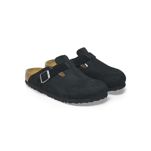Birkenstock Skórzane chodaki "Boston" w kolorze czarnym 35 okazyjna cena Limango Polska