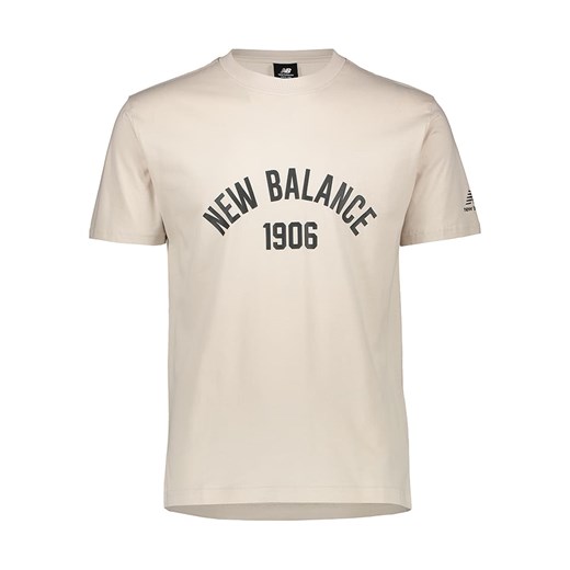 New Balance Koszulka &quot;Essentials Varsity&quot; w kolorze beżowym ze sklepu Limango Polska w kategorii T-shirty męskie - zdjęcie 184549890