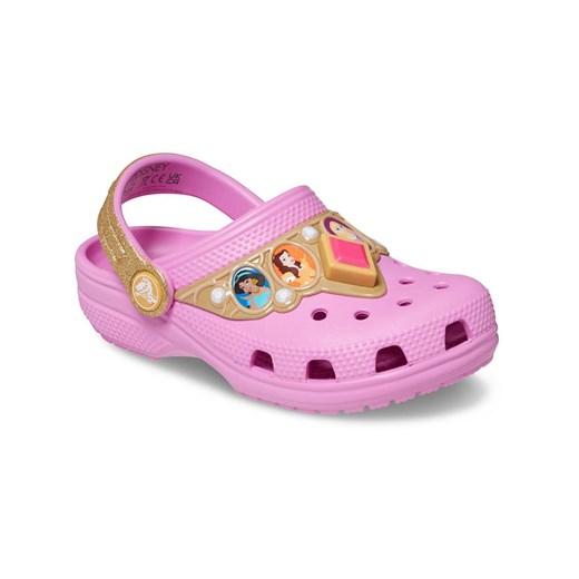 Crocs Chodaki &quot;Classic Disney Princess Lights&quot; w kolorze jasnoróżowym ze sklepu Limango Polska w kategorii Klapki dziecięce - zdjęcie 184550044