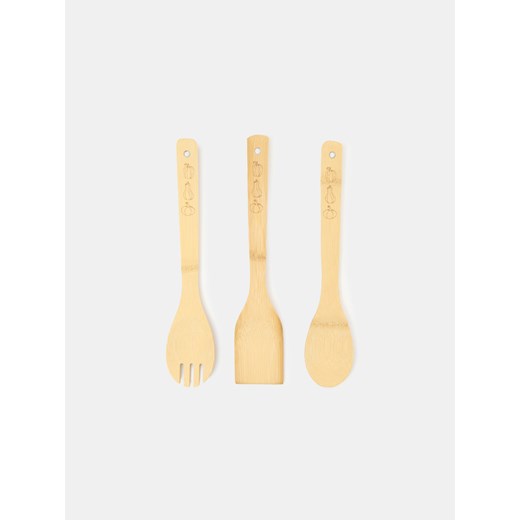 Sinsay - Bambusowe łyżki kuchenne 3 pack - beżowy Sinsay One Size Sinsay