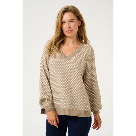 CULTURE Sweter &quot;Cardeen&quot; w kolorze beżowo-kremowym Culture L/XL Limango Polska okazja