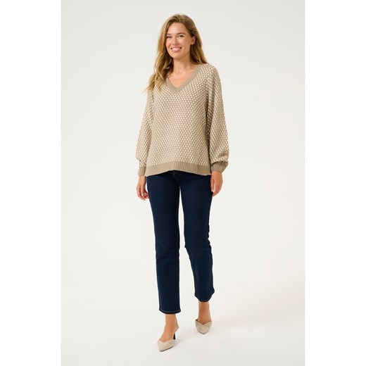 CULTURE Sweter &quot;Cardeen&quot; w kolorze beżowo-kremowym Culture L/XL Limango Polska okazja