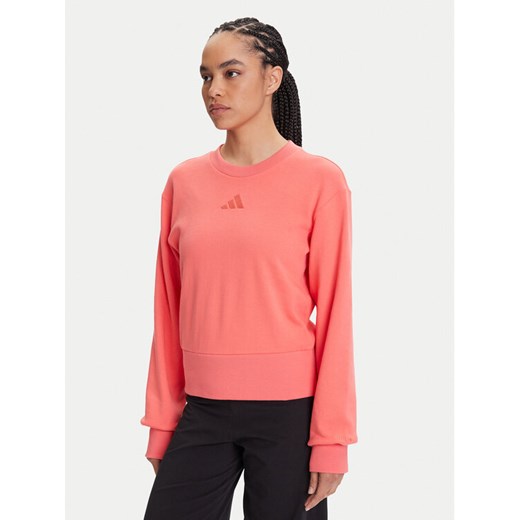 adidas Bluza ALL SZN French Terry KD9775 Koralowy Regular Fit ze sklepu MODIVO w kategorii Bluzy damskie - zdjęcie 184553483