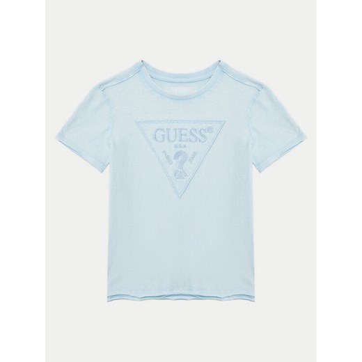 Guess T-Shirt L5GI02 K6XN4 Błękitny Regular Fit ze sklepu MODIVO w kategorii T-shirty chłopięce - zdjęcie 184553490