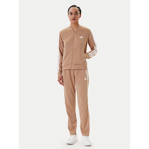 adidas Dres Essentials 3-Stripes JX0507 Beżowy Regular Fit ze sklepu MODIVO w kategorii Dresy damskie - zdjęcie 184553512