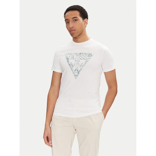 Guess T-Shirt M5GI06 I3Z14 Biały Regular Fit ze sklepu MODIVO w kategorii T-shirty męskie - zdjęcie 184553553