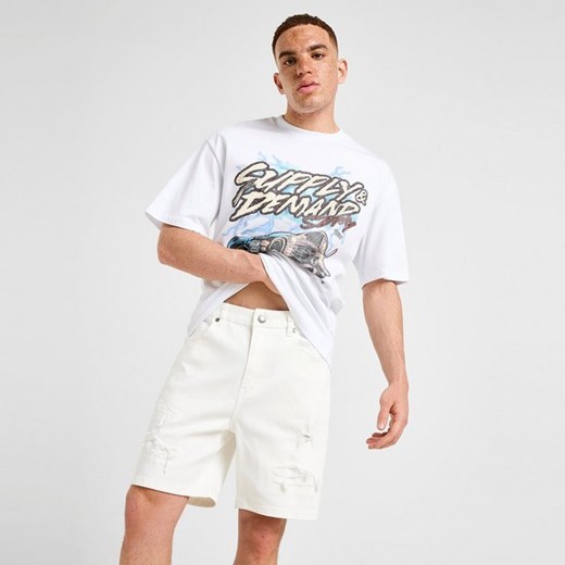 SUPPLY&amp;DEMAND SZORTY MILEA SHT WHT-WHT ze sklepu JD Sports  w kategorii Spodenki męskie - zdjęcie 184554172