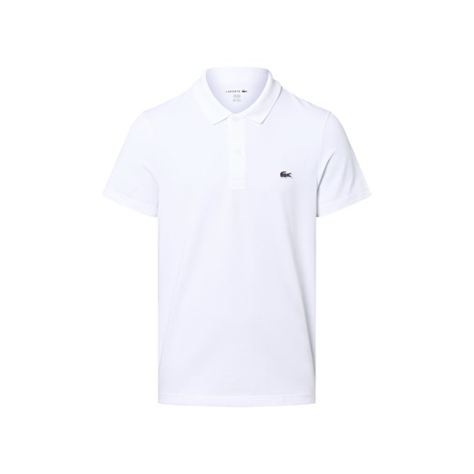 Lacoste Męska koszulka polo Mężczyźni biały jednolity ze sklepu vangraaf w kategorii T-shirty męskie - zdjęcie 184554192
